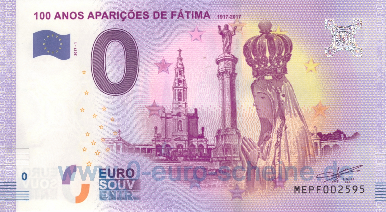 100 Anos Aparições de Fátima (2017-1)