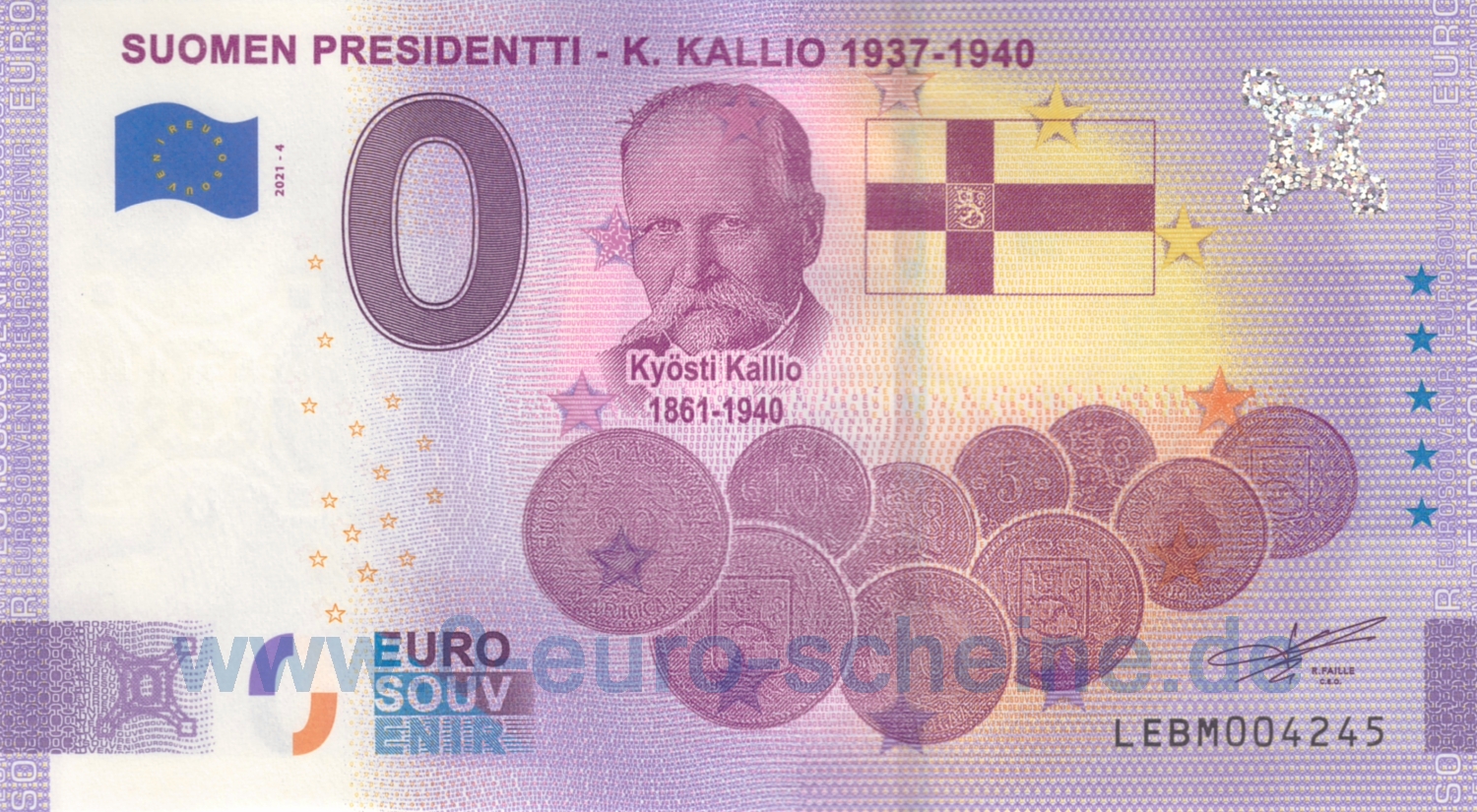 Suomen Presidentti - K. Kallio 1937-1940 (Anniversary 2021-4)
