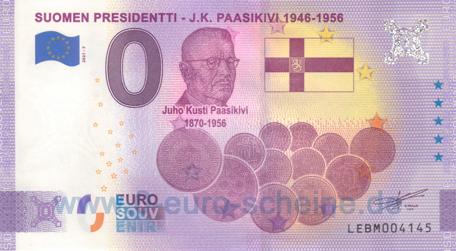 Suomen Presidentti - J.K. Paasikivi 1946-1956 (Anniversary 2021-7)