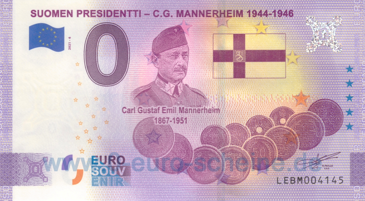 Suomen Presidentti - C.G. Mannerheim 1944-1946 (Anniversary 2021-6)