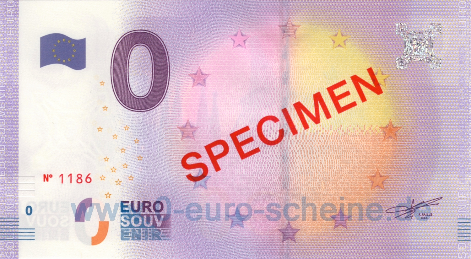 Specimen (2016, Rückseite Big Ben) Muster-Schein ohne Titel